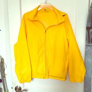 Yellow rain jacket